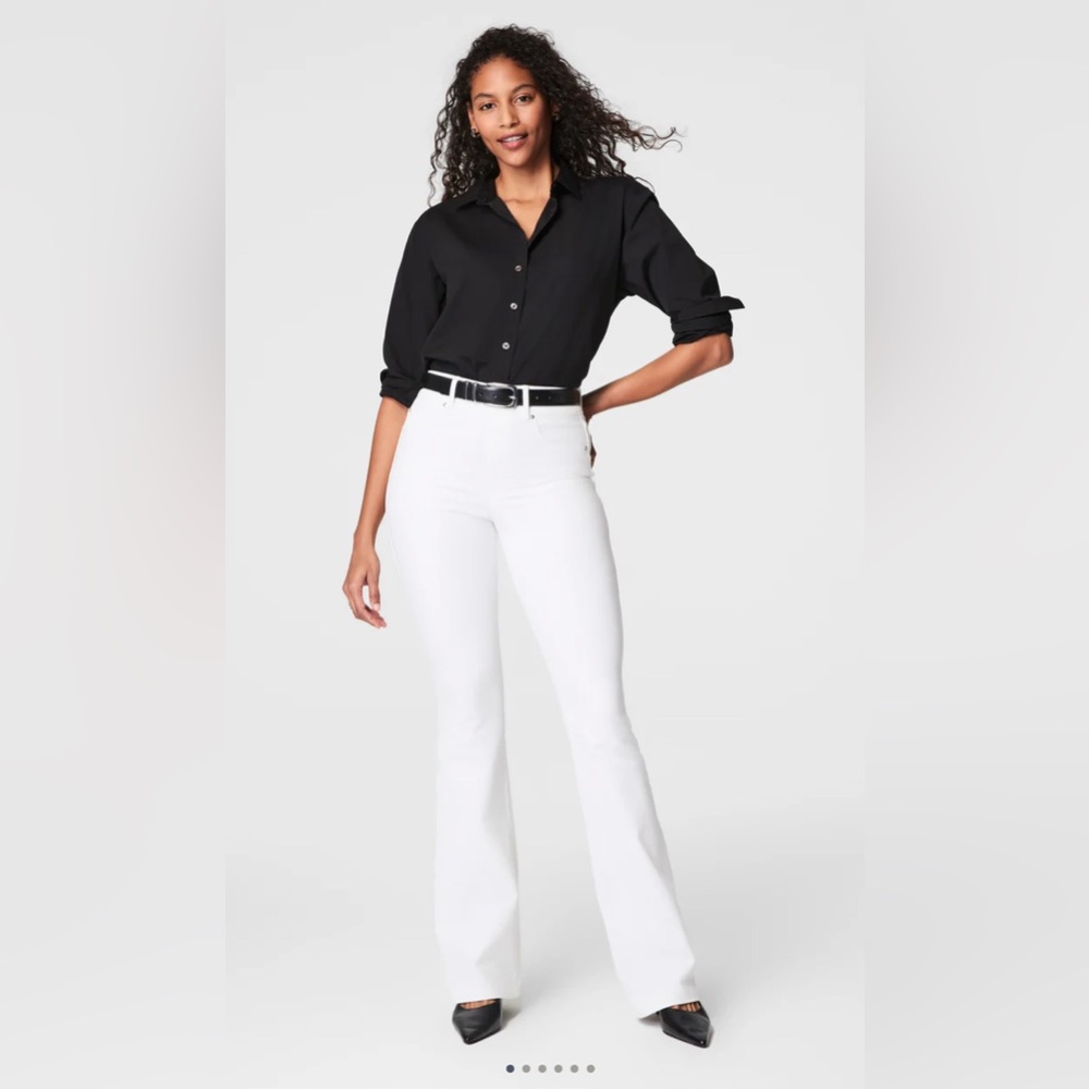 Spanx Everywear flare jeans, white, small